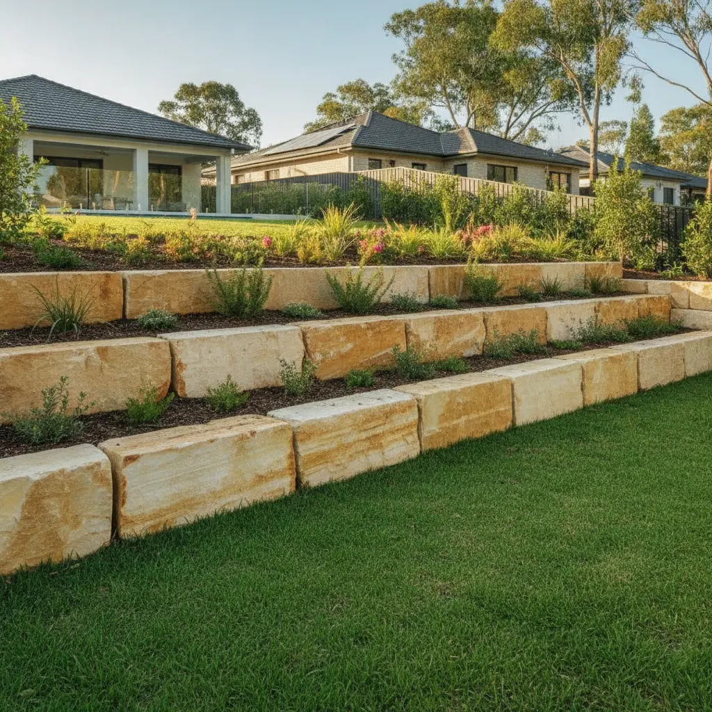 How to Build a Sandstone Log Retaining Wall (Step by Step)