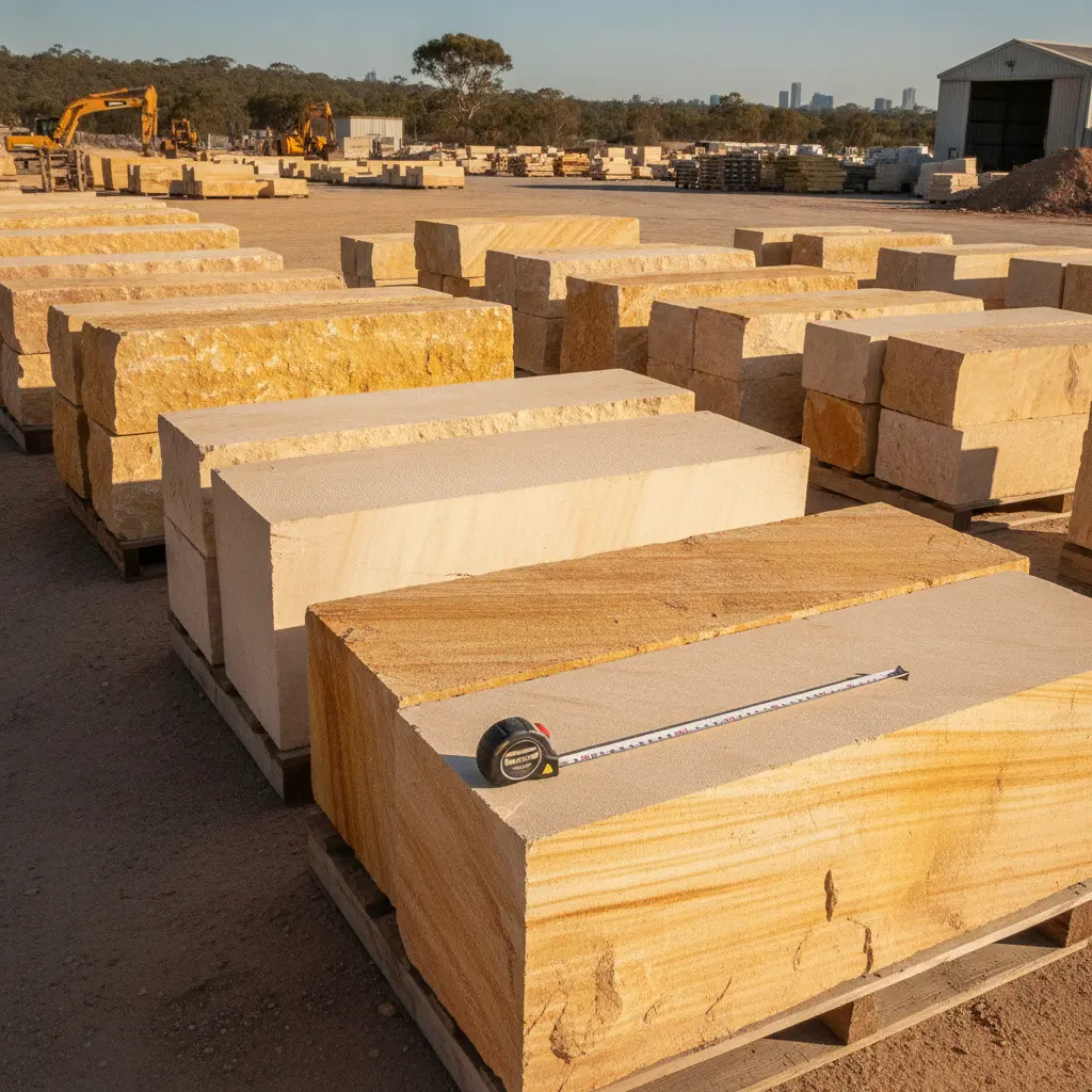 Sandstone Block Sizes and Weights: Dimensions, Kilograms and Coverage