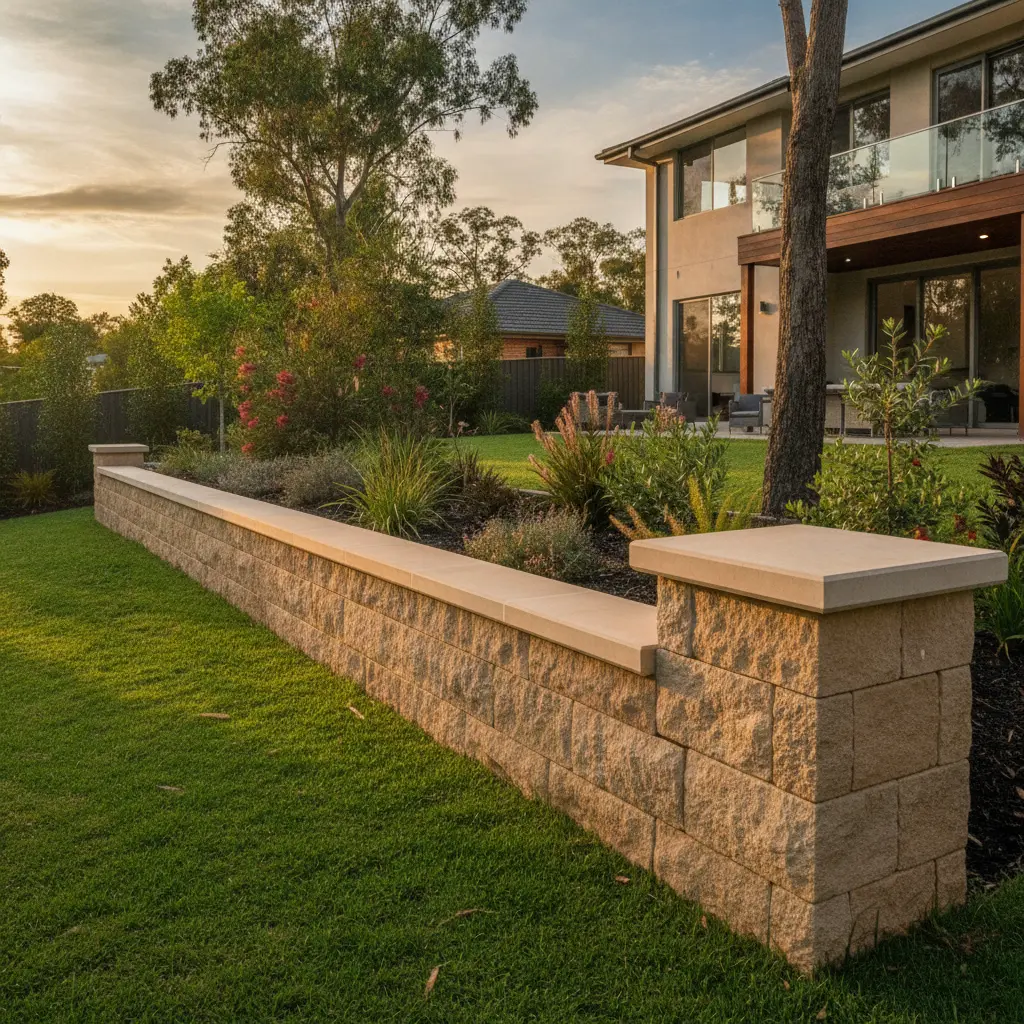 Sandstone Wall Capping: Sizes, Overhang, Edge Profiles and Fixing
